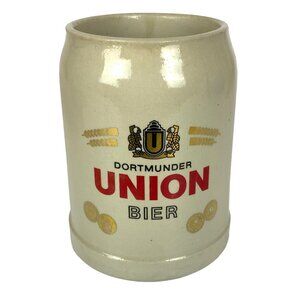 Dortmunder Union Bier Mug Beer Stein .5L Stoneware Germany Barware Man Cave